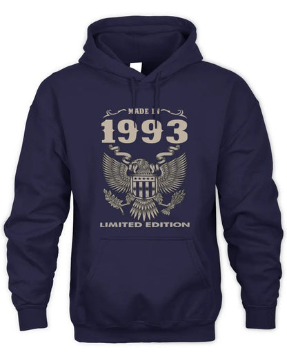 1993 HH89-K2 – Classic Birth Year Limited Edition T-Shirt - Unisex Hoodie - Navy