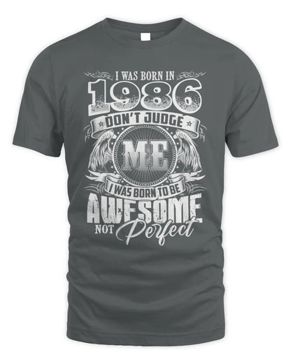 1986 HH89-K2 – Awesome Birth Year Quote T-Shirt - Unisex Standard T-Shirt - Charcoal