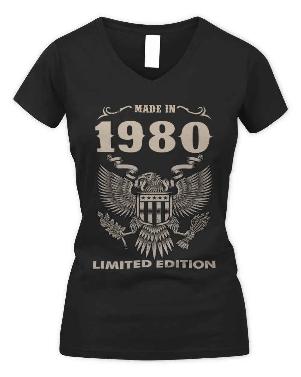 1980 HH89-K2 – Classic Birth Year Limited Edition T-Shirt - Women's V-Neck T-Shirt - Black
