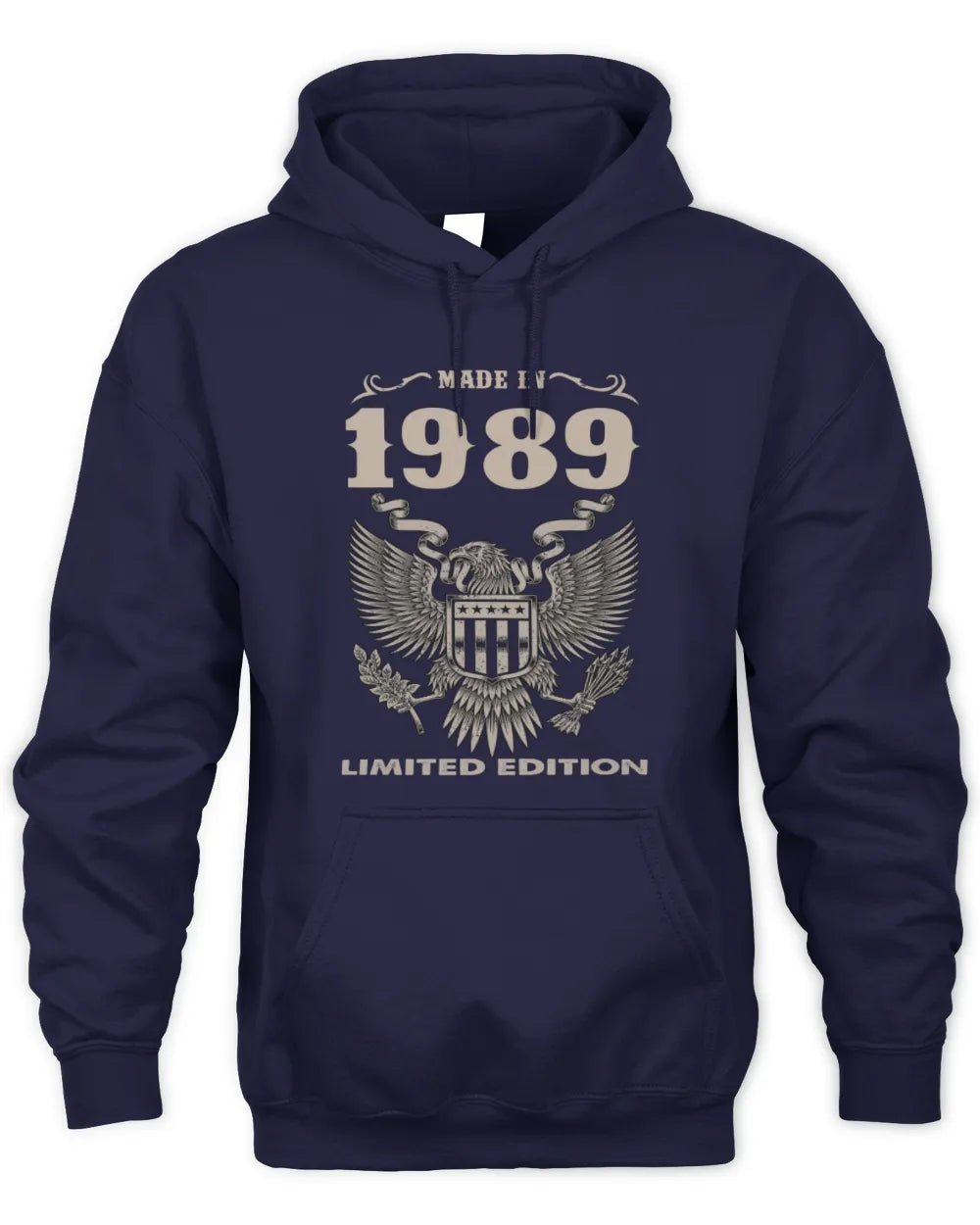 1989 HH89-K2 – Classic Birth Year Limited Edition T-Shirt - Unisex Hoodie - Navy