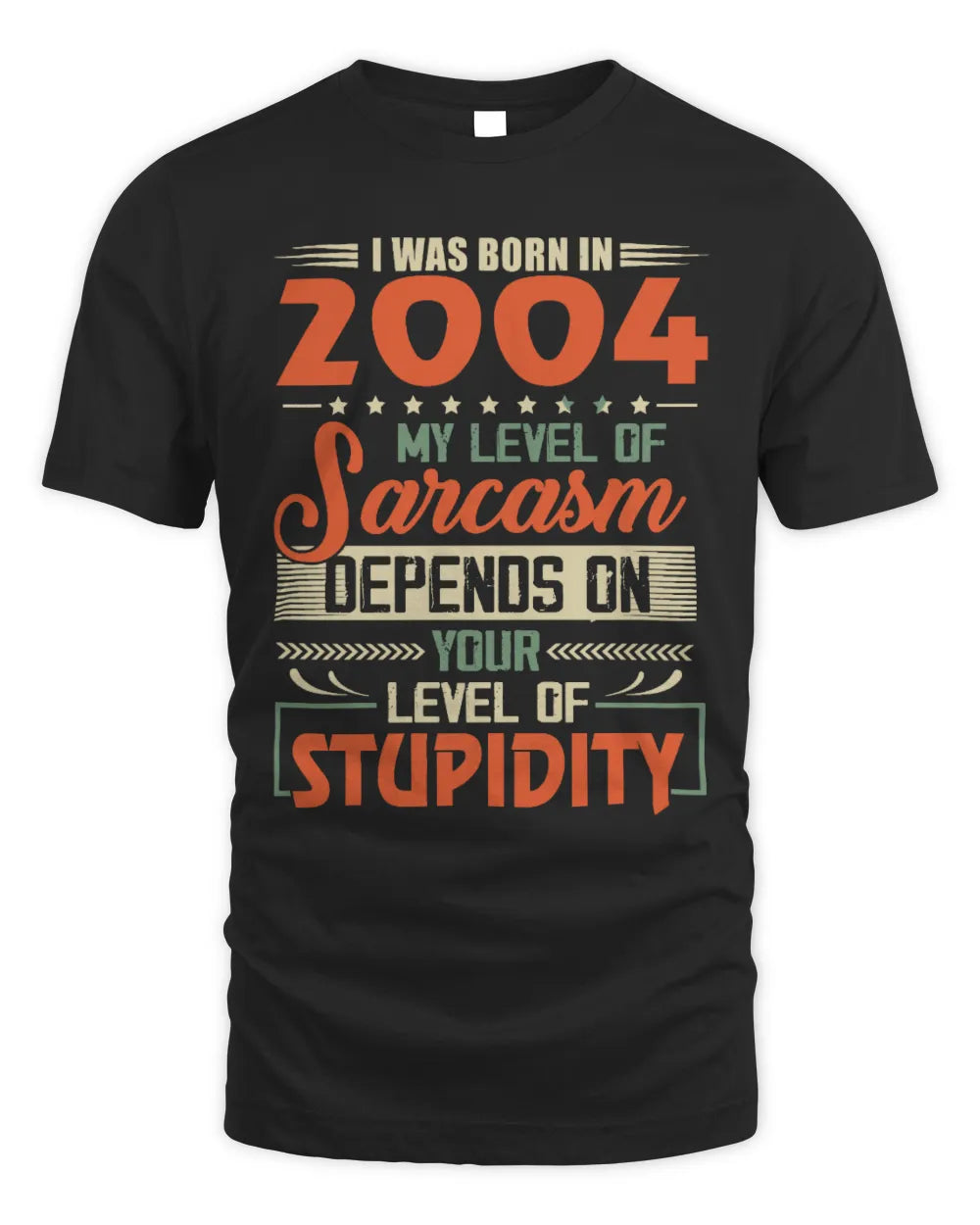 2004 HH89-K2 – Vintage Born to Be Sarcastic T-Shirt - Unisex Standard T-Shirt - Black