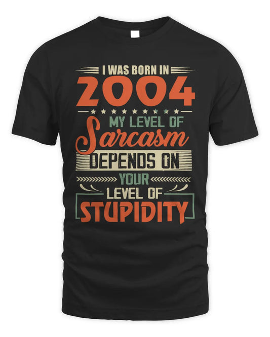2004 HH89-K2 – Vintage Born to Be Sarcastic T-Shirt - Unisex Standard T-Shirt - Black