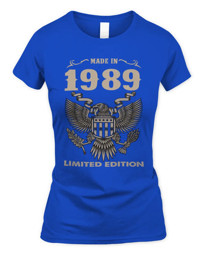 1989 HH89-K2 – Classic Birth Year Limited Edition T-Shirt - Women's Standard T-Shirt - Royal