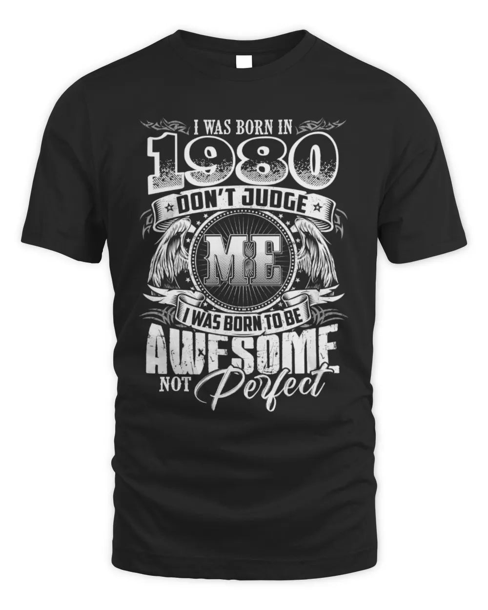 1980 HH89-K2 – Awesome Birth Year Quote T-Shirt - Unisex Standard T-Shirt - Black