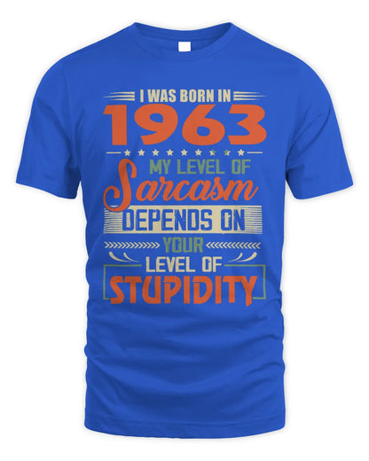 1963 HH89-K2 – Vintage Born to Be Sarcastic T-Shirt - Unisex Standard T-Shirt - Royal