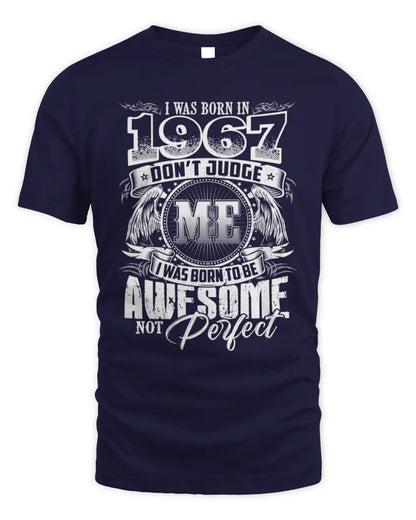 1967 HH89-K2 – Awesome Birth Year Quote T-Shirt - Unisex Standard T-Shirt - Navy