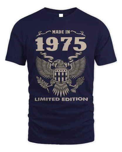 1975 HH89-K2 – Classic Birth Year Limited Edition T-Shirt - Unisex Standard T-Shirt - Navy