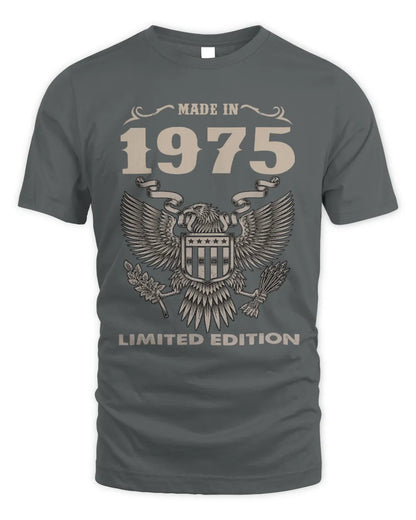 1975 HH89-K2 – Classic Birth Year Limited Edition T-Shirt - Unisex Standard T-Shirt - Charcoal