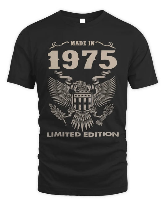 1975 HH89-K2 – Classic Birth Year Limited Edition T-Shirt - Unisex Standard T-Shirt - Black