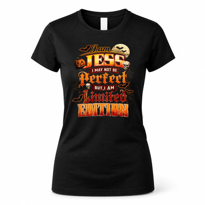 JESS HH-F008 – Personalized Name Halloween Shirt – “I May Not Be Perfect, But I Am Limited Edition” Custom Apparel