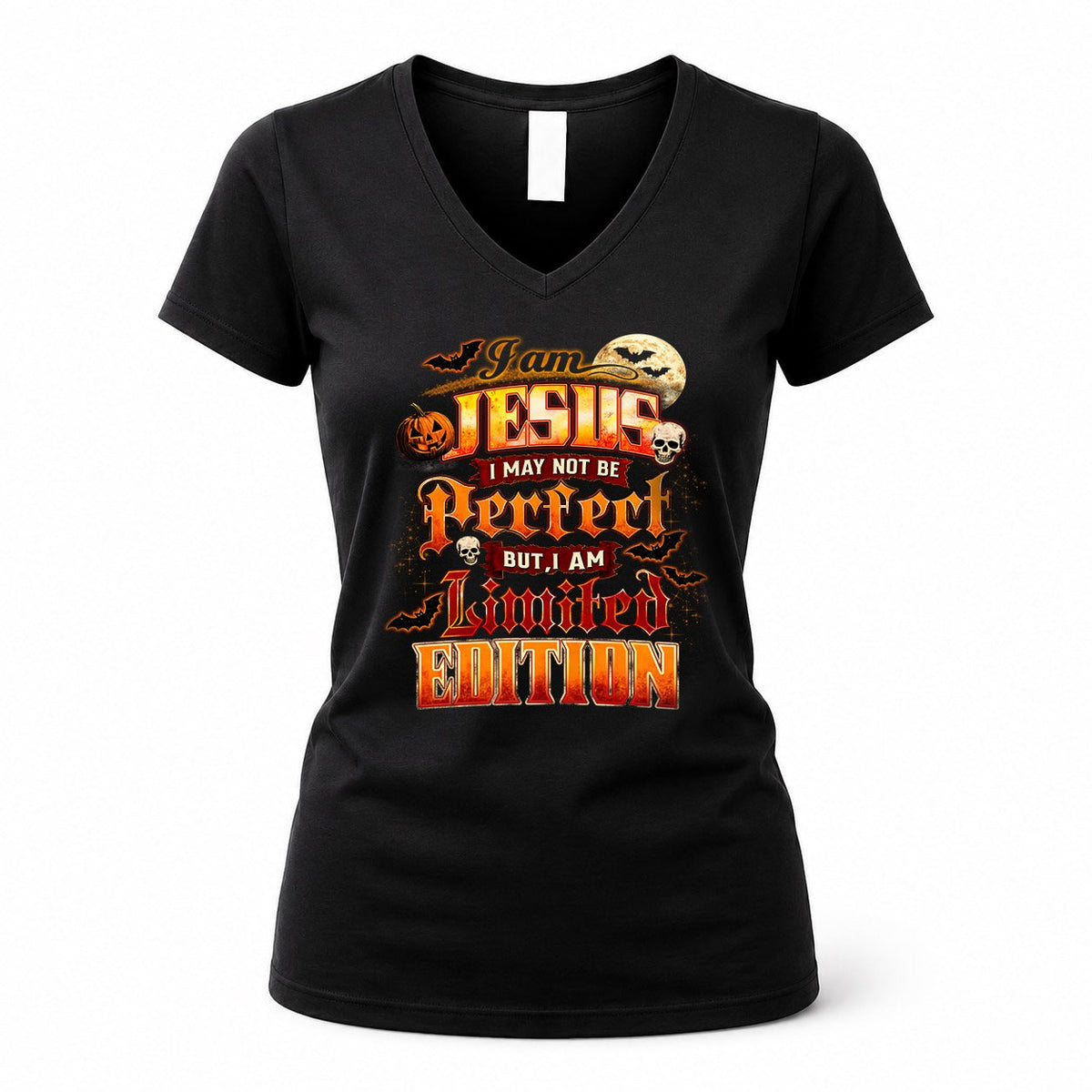 JESUS HH-F008 – Personalized Name Halloween Shirt – “I May Not Be Perfect, But I Am Limited Edition” Custom Apparel