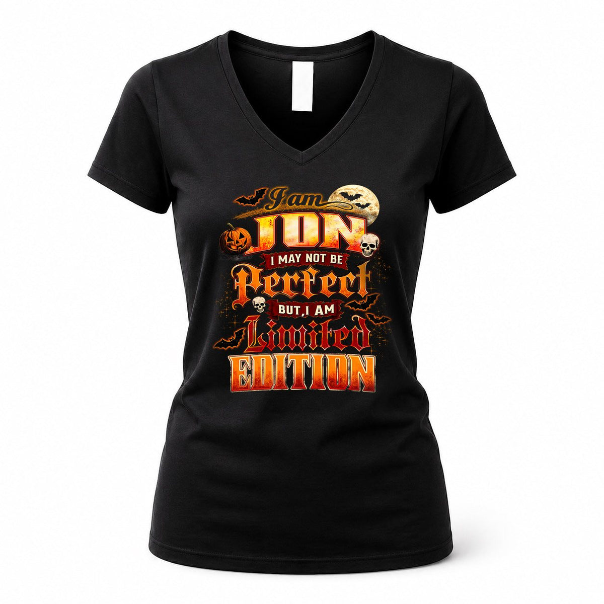 JON HH-F008 – Personalized Name Halloween Shirt – “I May Not Be Perfect, But I Am Limited Edition” Custom Apparel