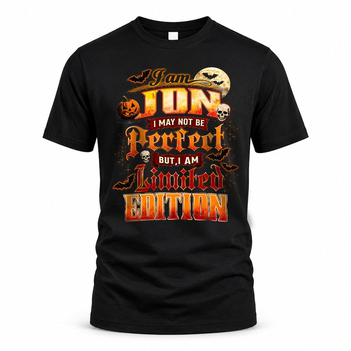 JON HH-F008 – Personalized Name Halloween Shirt – “I May Not Be Perfect, But I Am Limited Edition” Custom Apparel