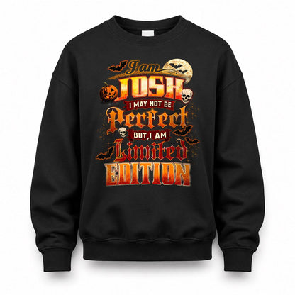 JOSH HH-F008 – Personalized Name Halloween Shirt – “I May Not Be Perfect, But I Am Limited Edition” Custom Apparel