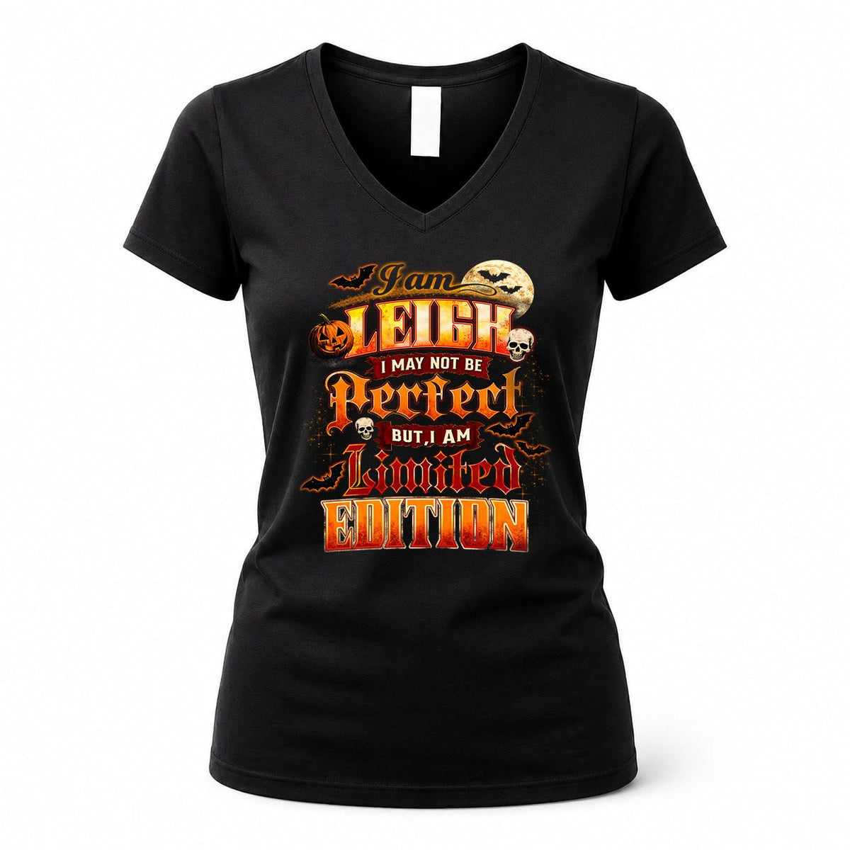 LEIGH HH-F008 – Personalized Name Halloween Shirt – “I May Not Be Perfect, But I Am Limited Edition” Custom Apparel