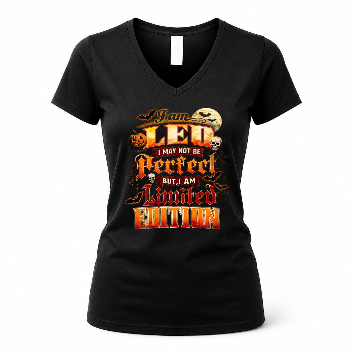 LEO HH-F008 – Personalized Name Halloween Shirt – “I May Not Be Perfect, But I Am Limited Edition” Custom Apparel