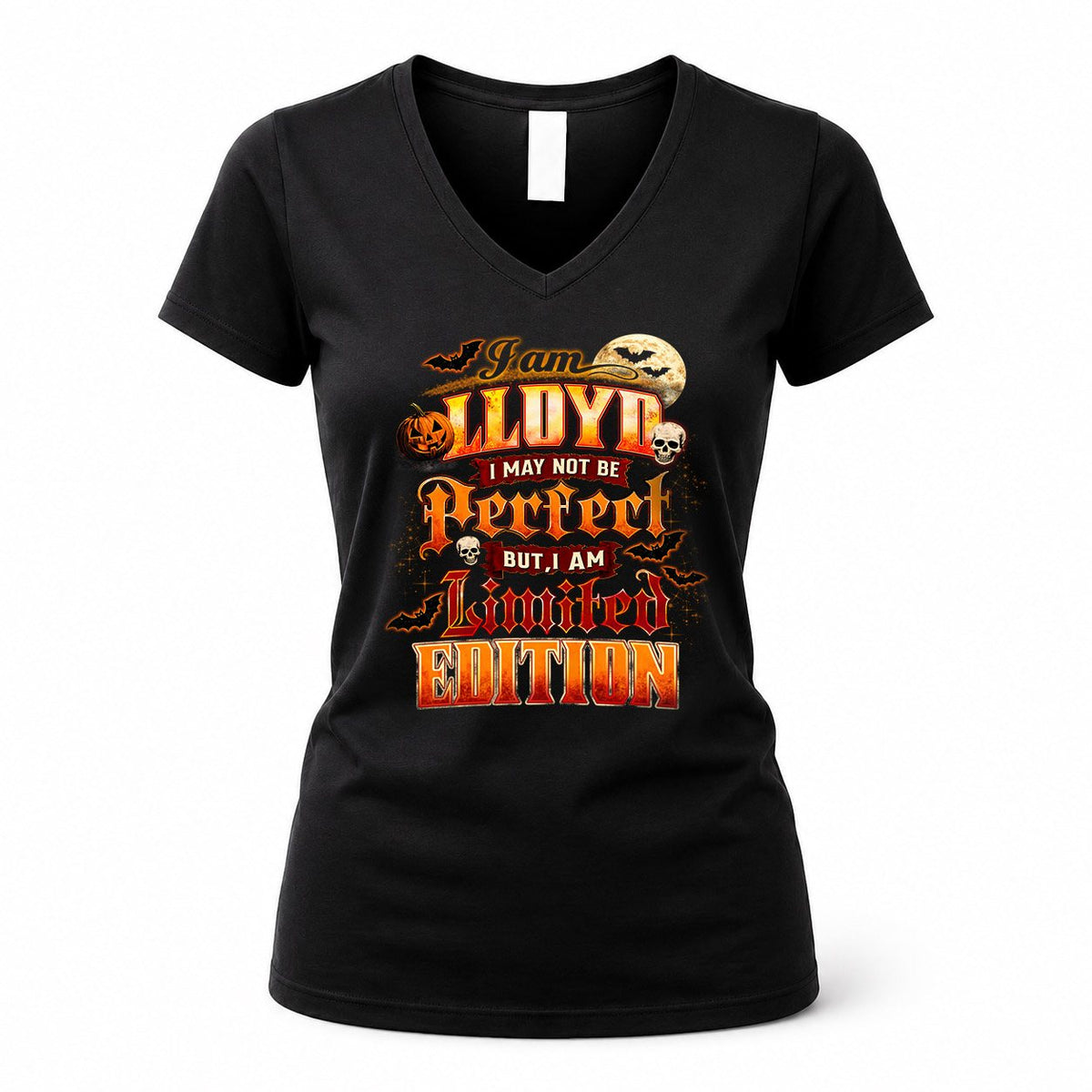LLOYD HH-F008 – Personalized Name Halloween Shirt – “I May Not Be Perfect, But I Am Limited Edition” Custom Apparel