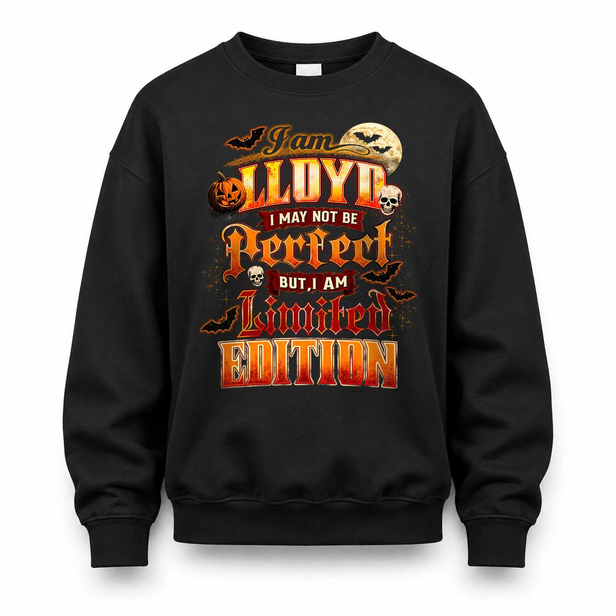 LLOYD HH-F008 – Personalized Name Halloween Shirt – “I May Not Be Perfect, But I Am Limited Edition” Custom Apparel