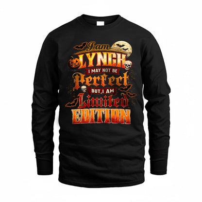 LYNCH HH-F008 – Personalized Name Halloween Shirt – “I May Not Be Perfect, But I Am Limited Edition” Custom Apparel