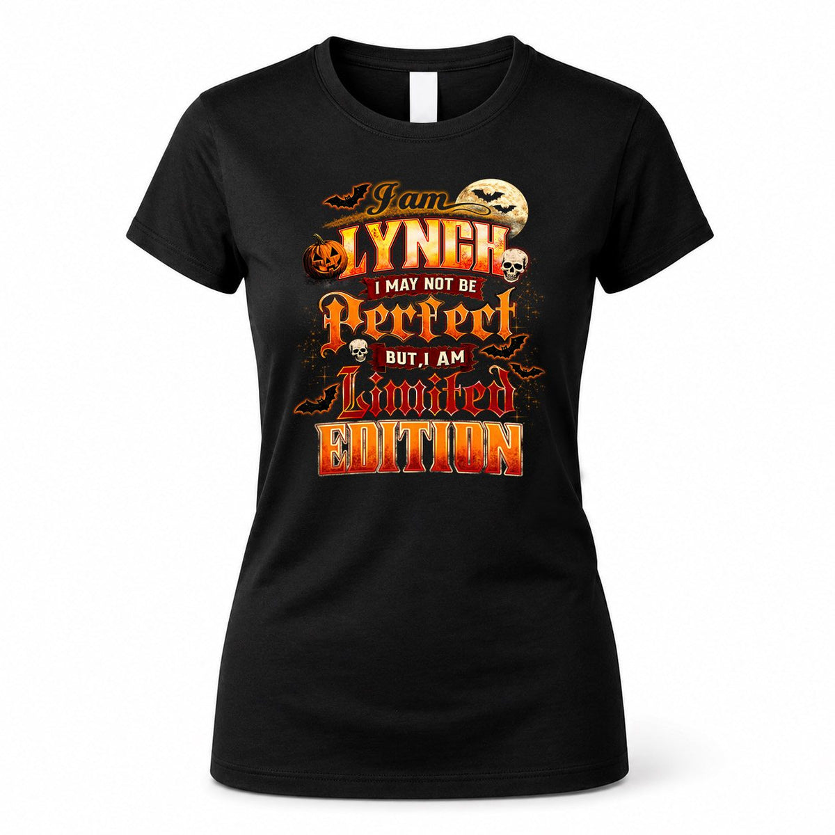LYNCH HH-F008 – Personalized Name Halloween Shirt – “I May Not Be Perfect, But I Am Limited Edition” Custom Apparel