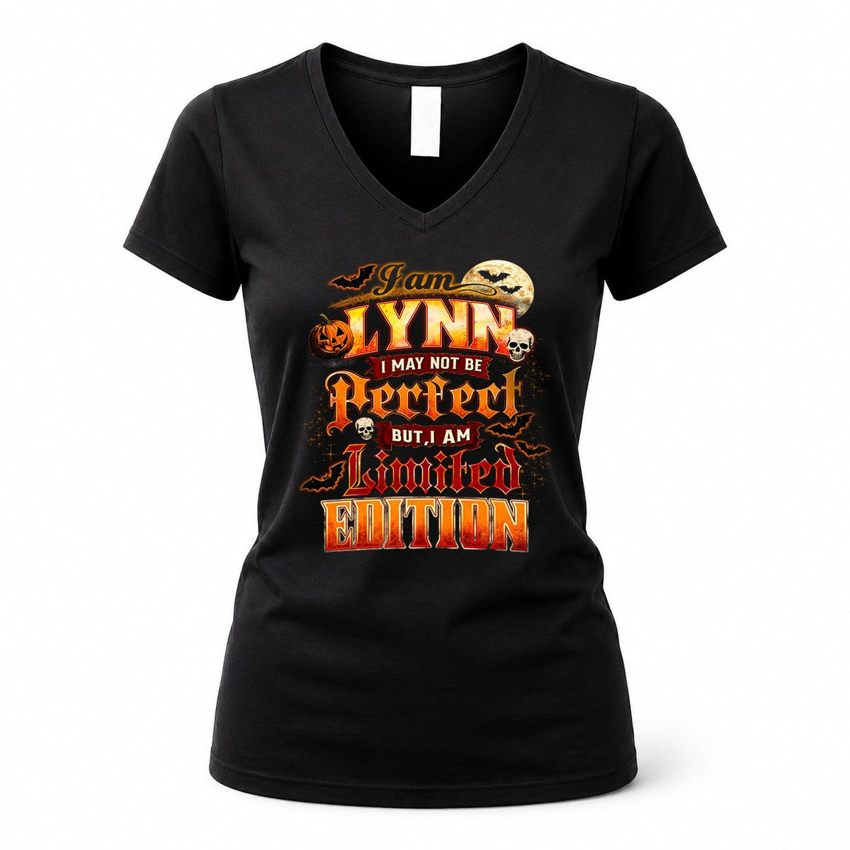LYNN HH-F008 – Personalized Name Halloween Shirt – “I May Not Be Perfect, But I Am Limited Edition” Custom Apparel