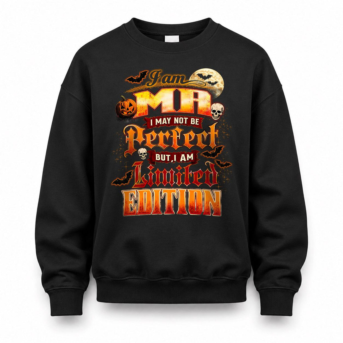 MA HH-F008 – Personalized Name Halloween Shirt – “I May Not Be Perfect, But I Am Limited Edition” Custom Apparel