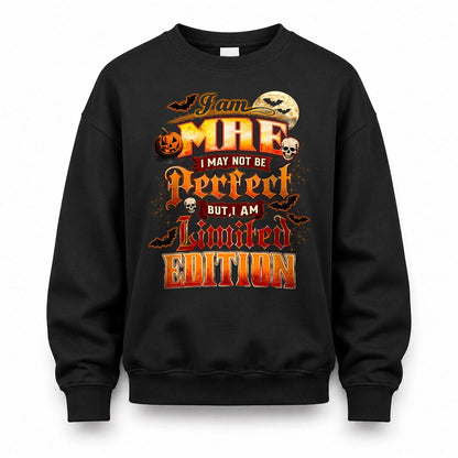 MAE HH-F008 – Personalized Name Halloween Shirt – “I May Not Be Perfect, But I Am Limited Edition” Custom Apparel