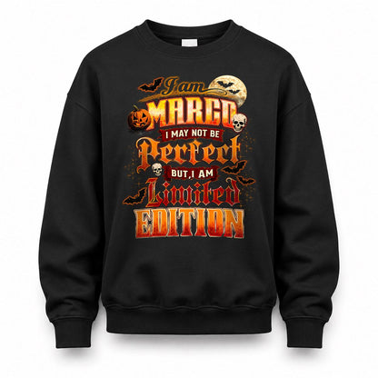 MARCO HH-F008 – Personalized Name Halloween Shirt – “I May Not Be Perfect, But I Am Limited Edition” Custom Apparel