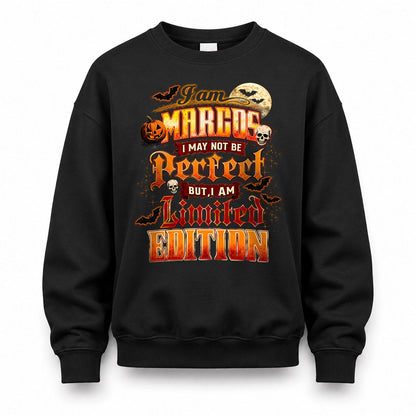 MARCOS HH-F008 – Personalized Name Halloween Shirt – “I May Not Be Perfect, But I Am Limited Edition” Custom Apparel