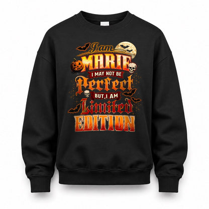 MARIE HH-F008 – Personalized Name Halloween Shirt – “I May Not Be Perfect, But I Am Limited Edition” Custom Apparel