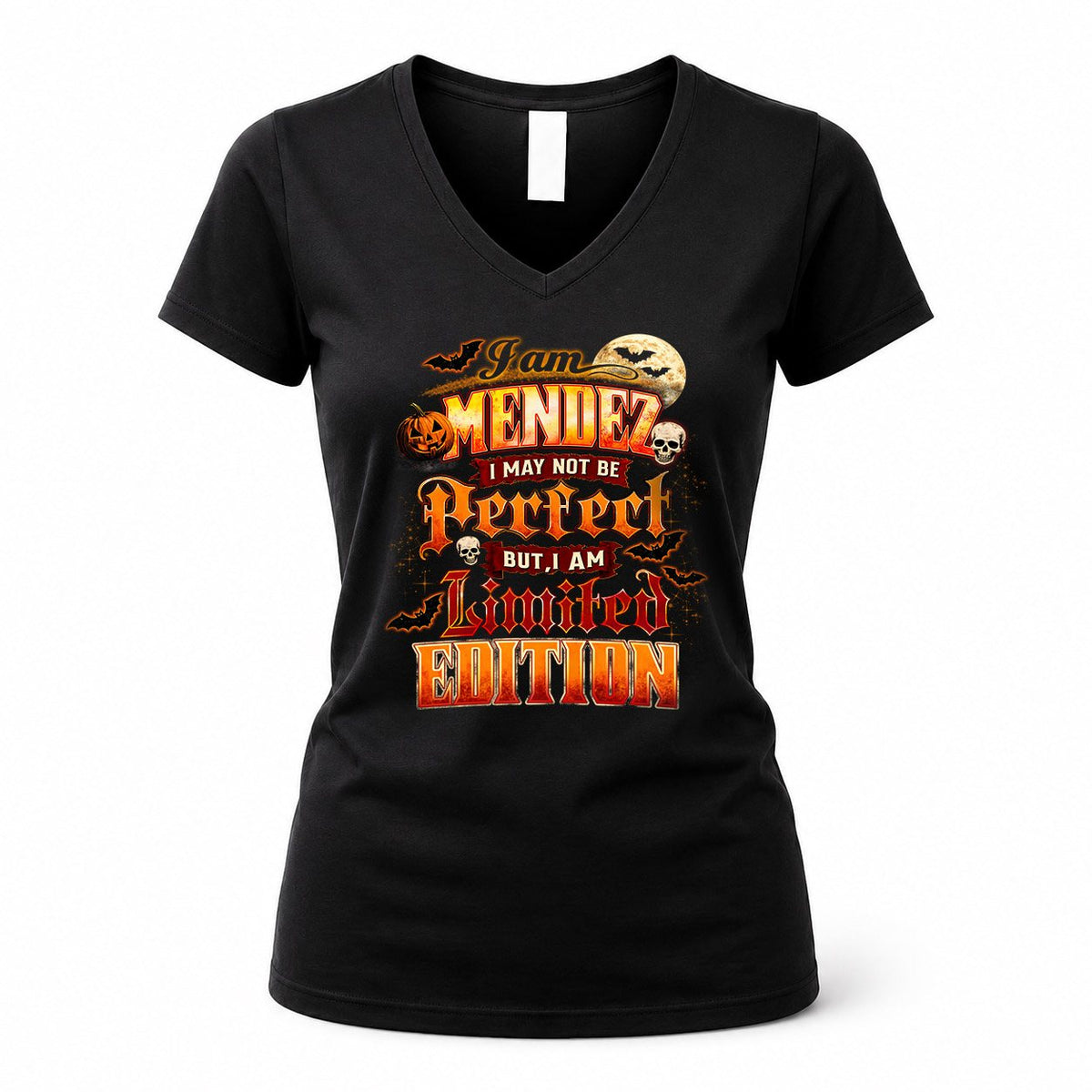 MENDEZ HH-F008 – Personalized Name Halloween Shirt – “I May Not Be Perfect, But I Am Limited Edition” Custom Apparel