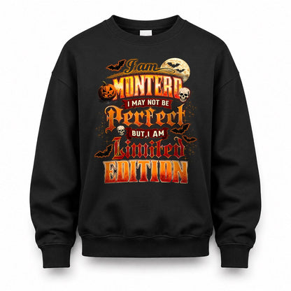MONTERO HH-F008 – Personalized Name Halloween Shirt – “I May Not Be Perfect, But I Am Limited Edition” Custom Apparel