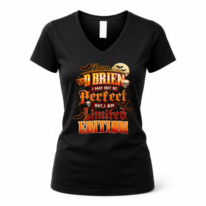 O-BRIEN HH-F008 – Personalized Name Halloween Shirt – “I May Not Be Perfect, But I Am Limited Edition” Custom Apparel