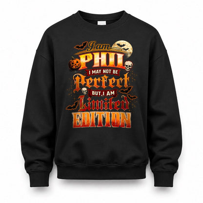 PHIL HH-F008 – Personalized Name Halloween Shirt – “I May Not Be Perfect, But I Am Limited Edition” Custom Apparel