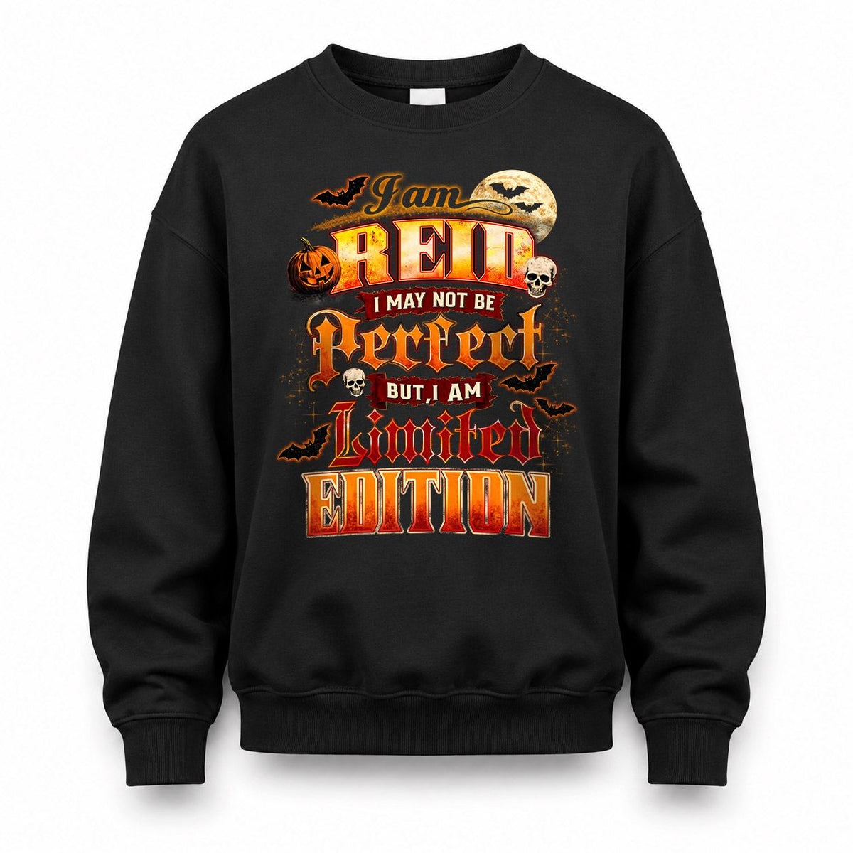 REID HH-F008 – Personalized Name Halloween Shirt – “I May Not Be Perfect, But I Am Limited Edition” Custom Apparel
