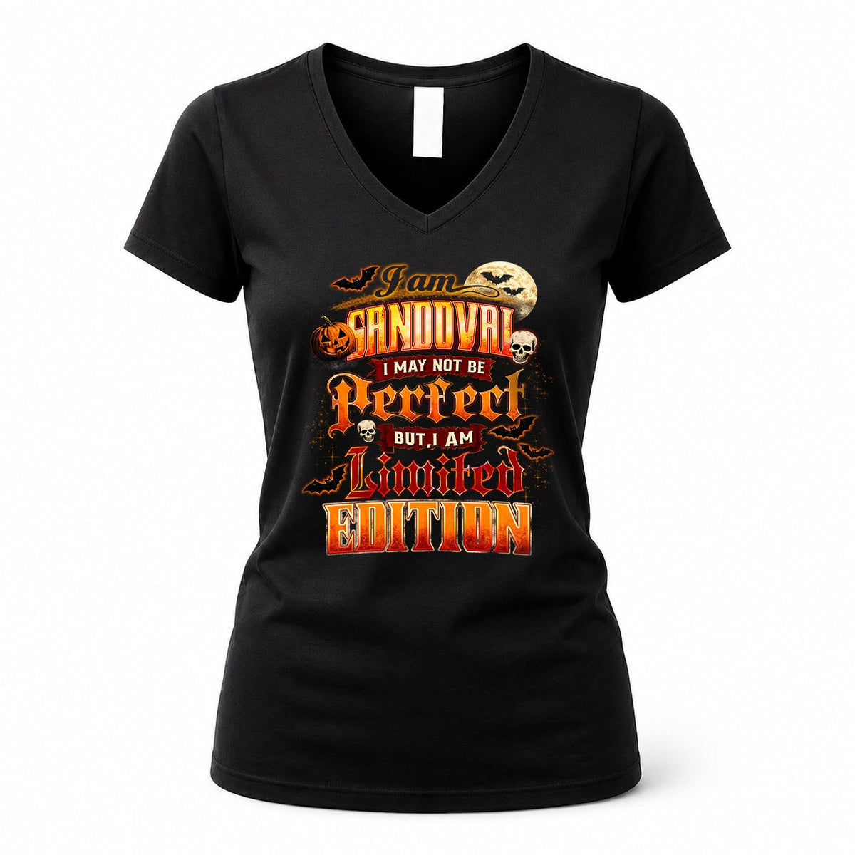 SANDOVAL HH-F008 – Personalized Name Halloween Shirt – “I May Not Be Perfect, But I Am Limited Edition” Custom Apparel
