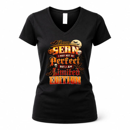 SEAN HH-F008 – Personalized Name Halloween Shirt – “I May Not Be Perfect, But I Am Limited Edition” Custom Apparel