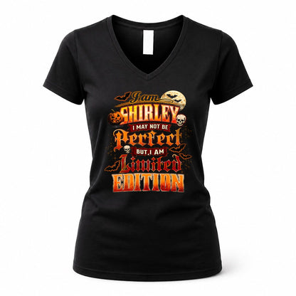 SHIRLEY HH-F008 – Personalized Name Halloween Shirt – “I May Not Be Perfect, But I Am Limited Edition” Custom Apparel
