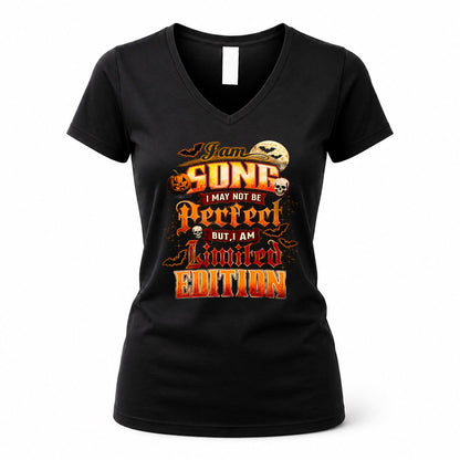 SONG HH-F008 – Personalized Name Halloween Shirt – “I May Not Be Perfect, But I Am Limited Edition” Custom Apparel