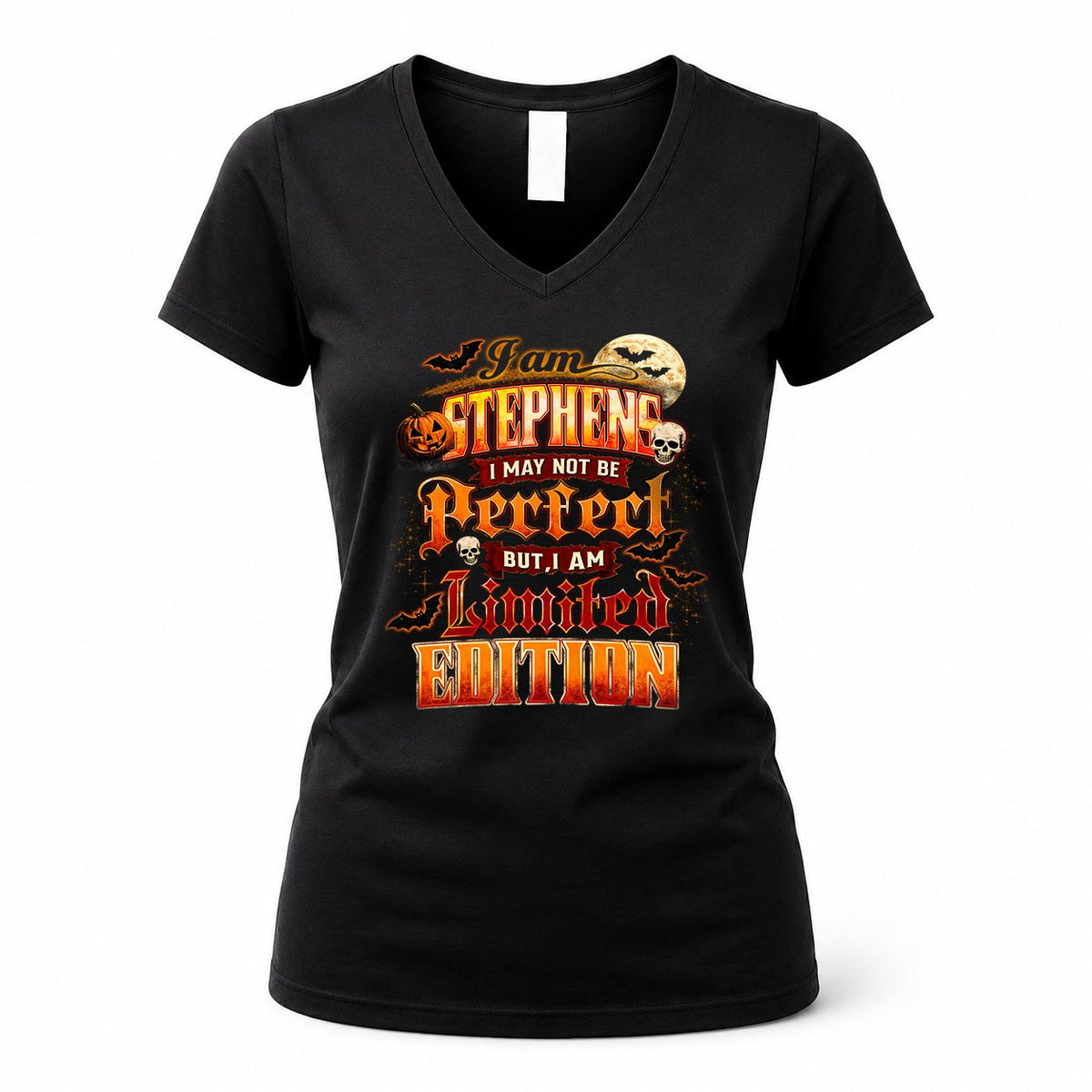 STEPHENS HH-F008 – Personalized Name Halloween Shirt – “I May Not Be Perfect, But I Am Limited Edition” Custom Apparel