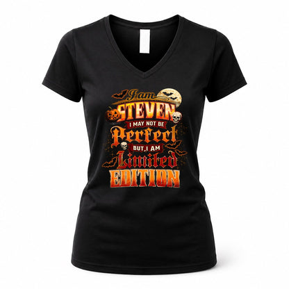 STEVEN HH-F008 – Personalized Name Halloween Shirt – “I May Not Be Perfect, But I Am Limited Edition” Custom Apparel