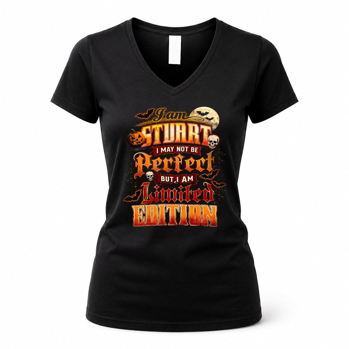 STUART HH-F008 – Personalized Name Halloween Shirt – “I May Not Be Perfect, But I Am Limited Edition” Custom Apparel