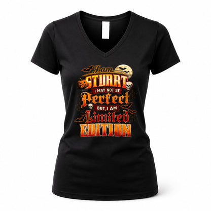 STUART HH-F008 – Personalized Name Halloween Shirt – “I May Not Be Perfect, But I Am Limited Edition” Custom Apparel