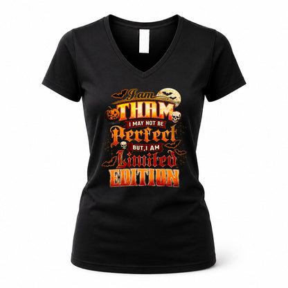 THAM HH-F008 – Personalized Name Halloween Shirt – “I May Not Be Perfect, But I Am Limited Edition” Custom Apparel