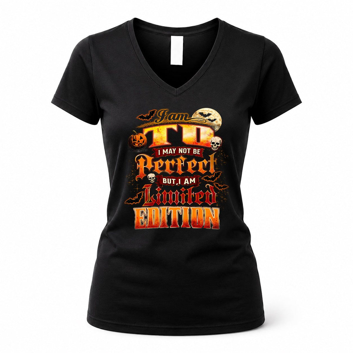 TO HH-F008 – Personalized Name Halloween Shirt – “I May Not Be Perfect, But I Am Limited Edition” Custom Apparel