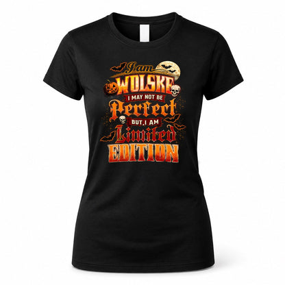 WOLSKE HH-F008 – Personalized Name Halloween Shirt – “I May Not Be Perfect, But I Am Limited Edition” Custom Apparel